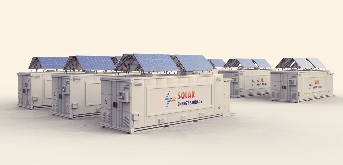 Solar panels with battery energy storage (BESS) units